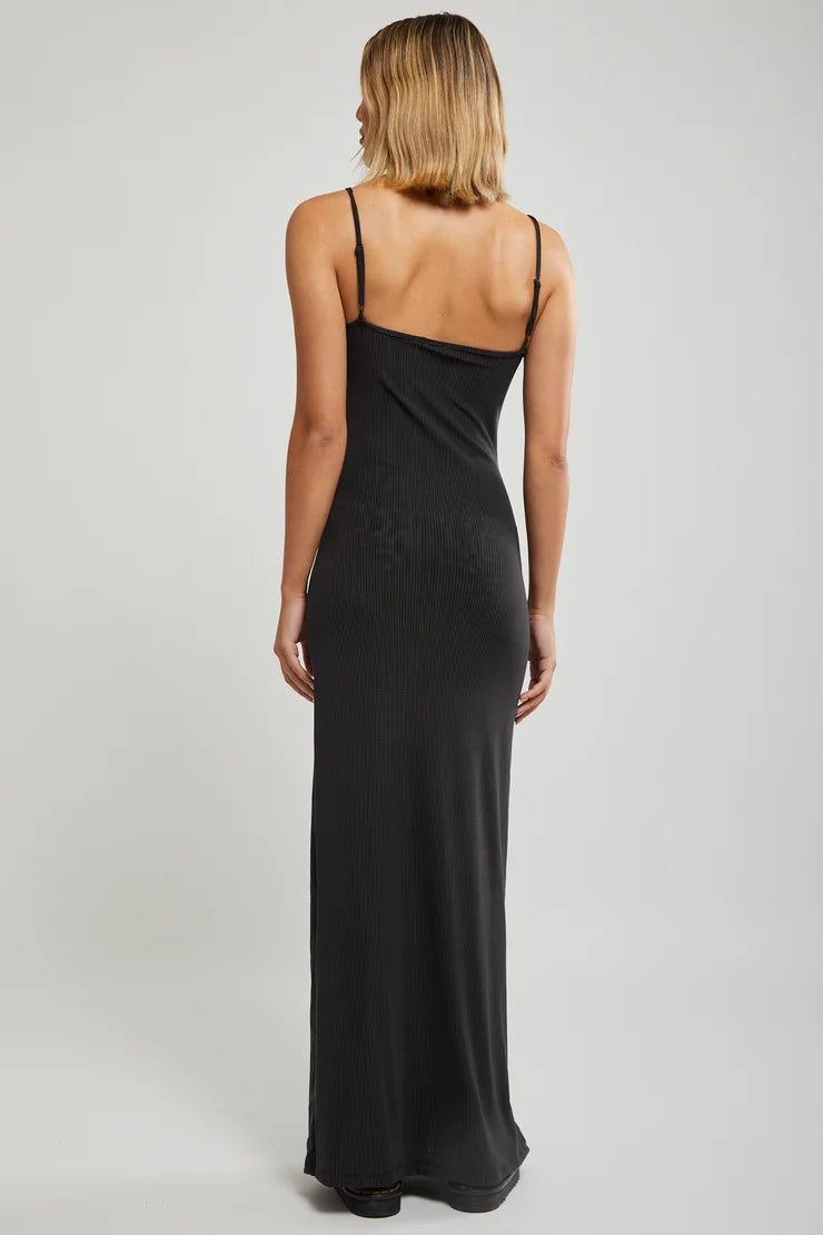 THRILLS // Nano Mesh Dress DARK CHARCOAL