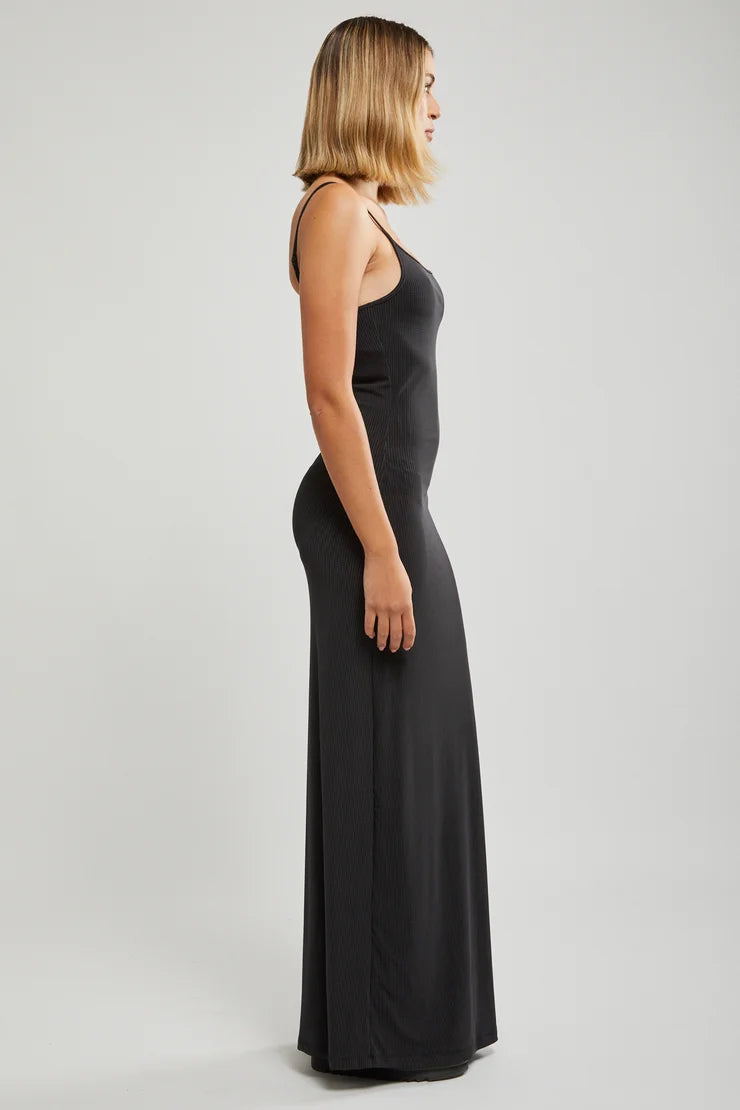 THRILLS // Nano Mesh Dress DARK CHARCOAL