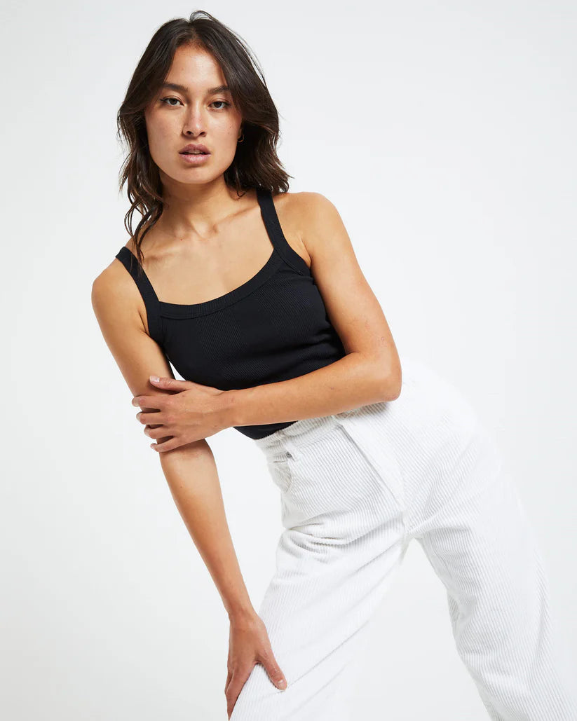 NEUW // Frenchie Rib Singlet BLACK