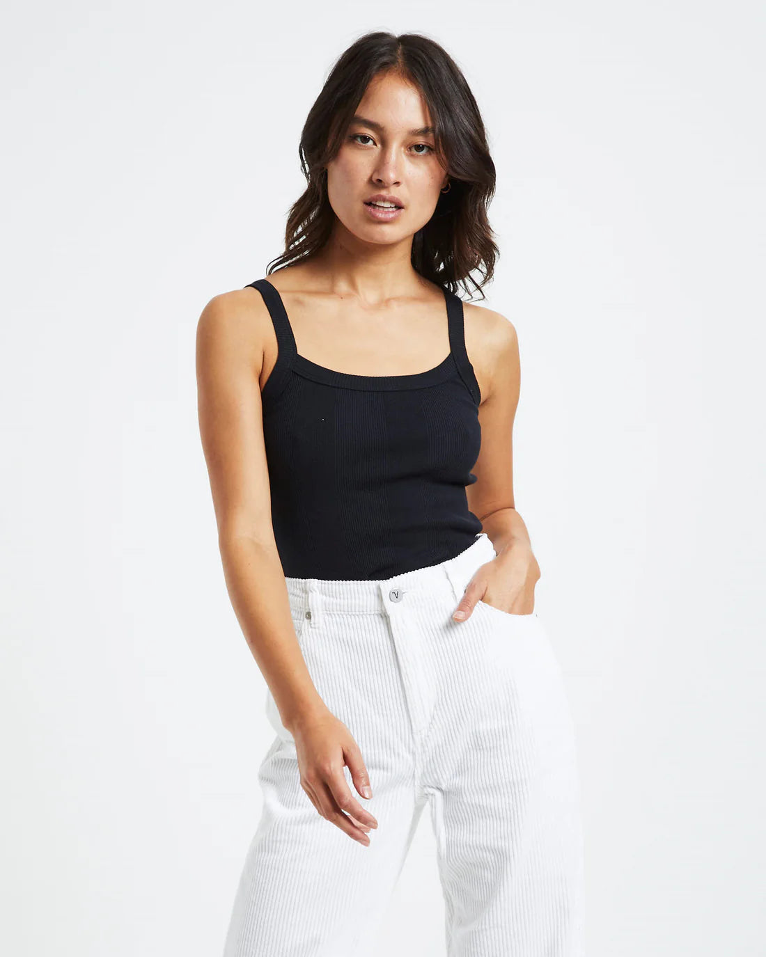 NEUW // Frenchie Rib Singlet BLACK