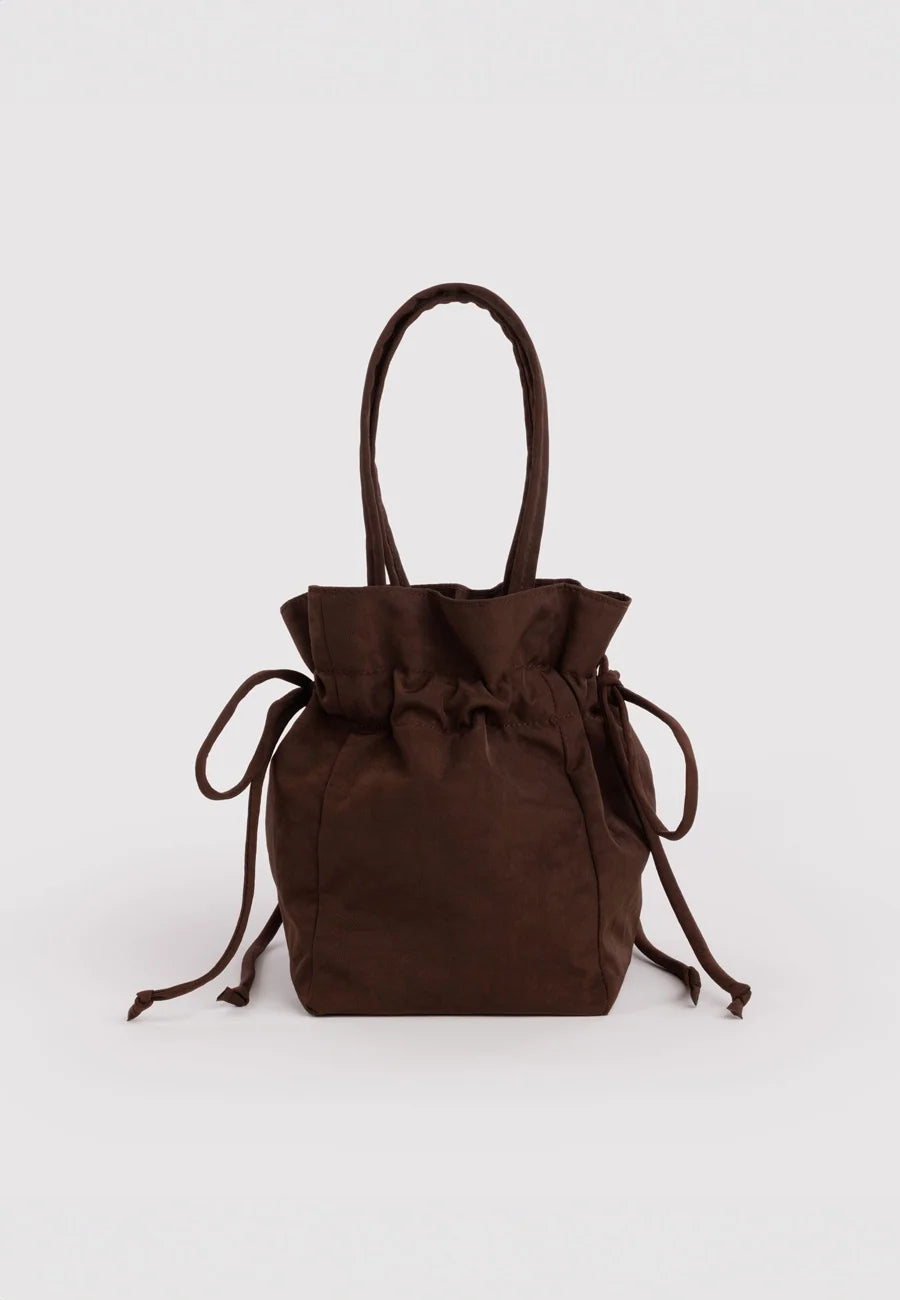 Nylon Drawstring Bag COFFEE