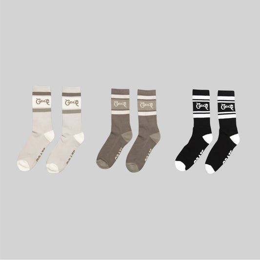 CRATE // O.G STRIPE  3pk Socks MULTI