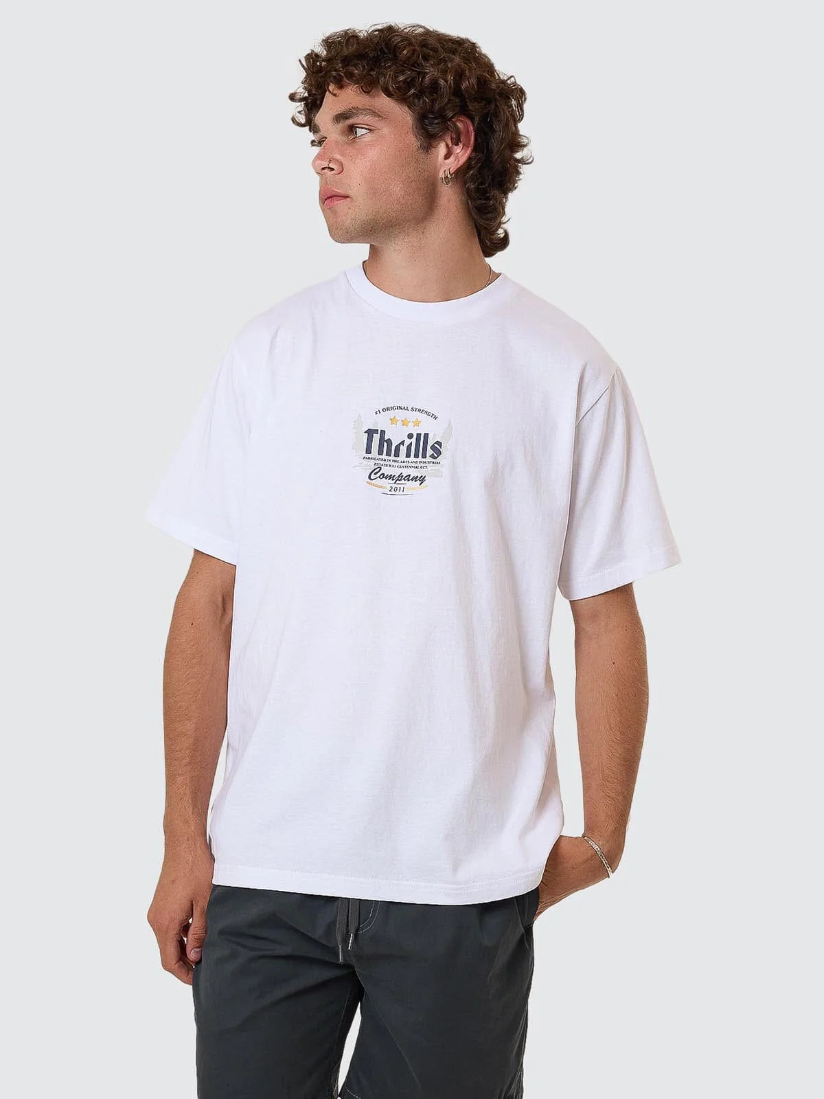 THRILLS // OG Strength Merch Fit Tee WHITE