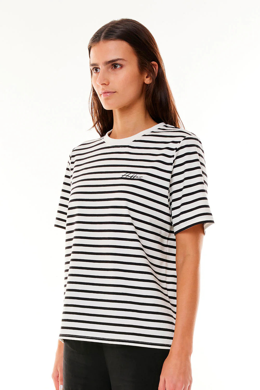 HUFFER // Oui Oui Classic Tee BLACK/CHALK