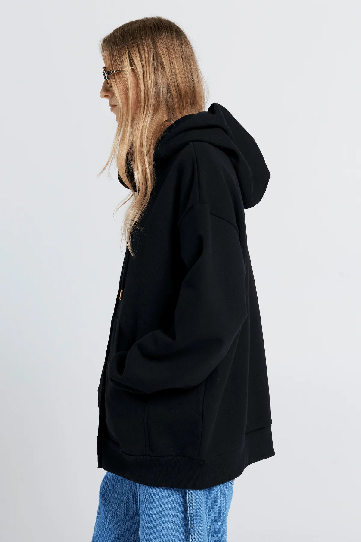 KAREN WALKER // Oversized Hoodie BLACK