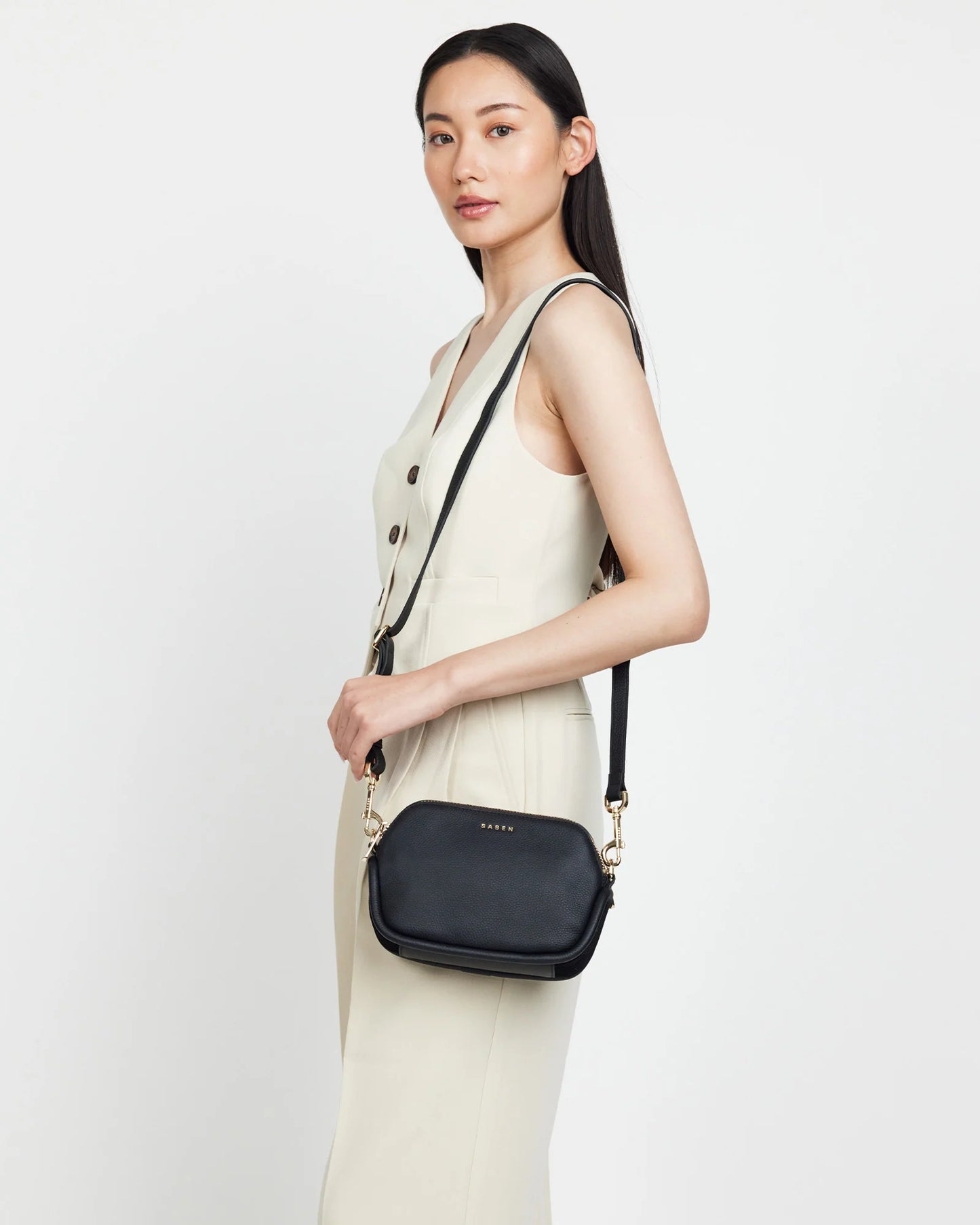 SABEN // Odile Crossbody BLACK SUEDE