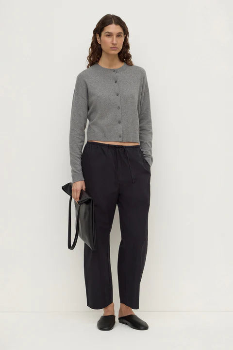 Orina Cotton Cashmere Cardigan DARK GREY MARLE