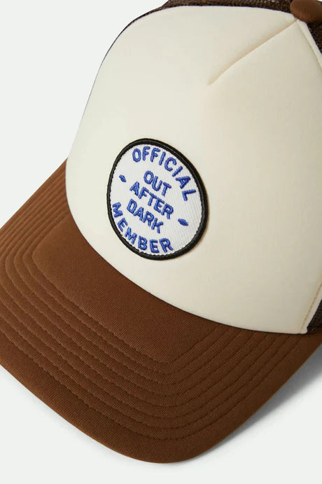 BRIXTON // Out After Dark Trucker PINECONE BROWN/WHITE