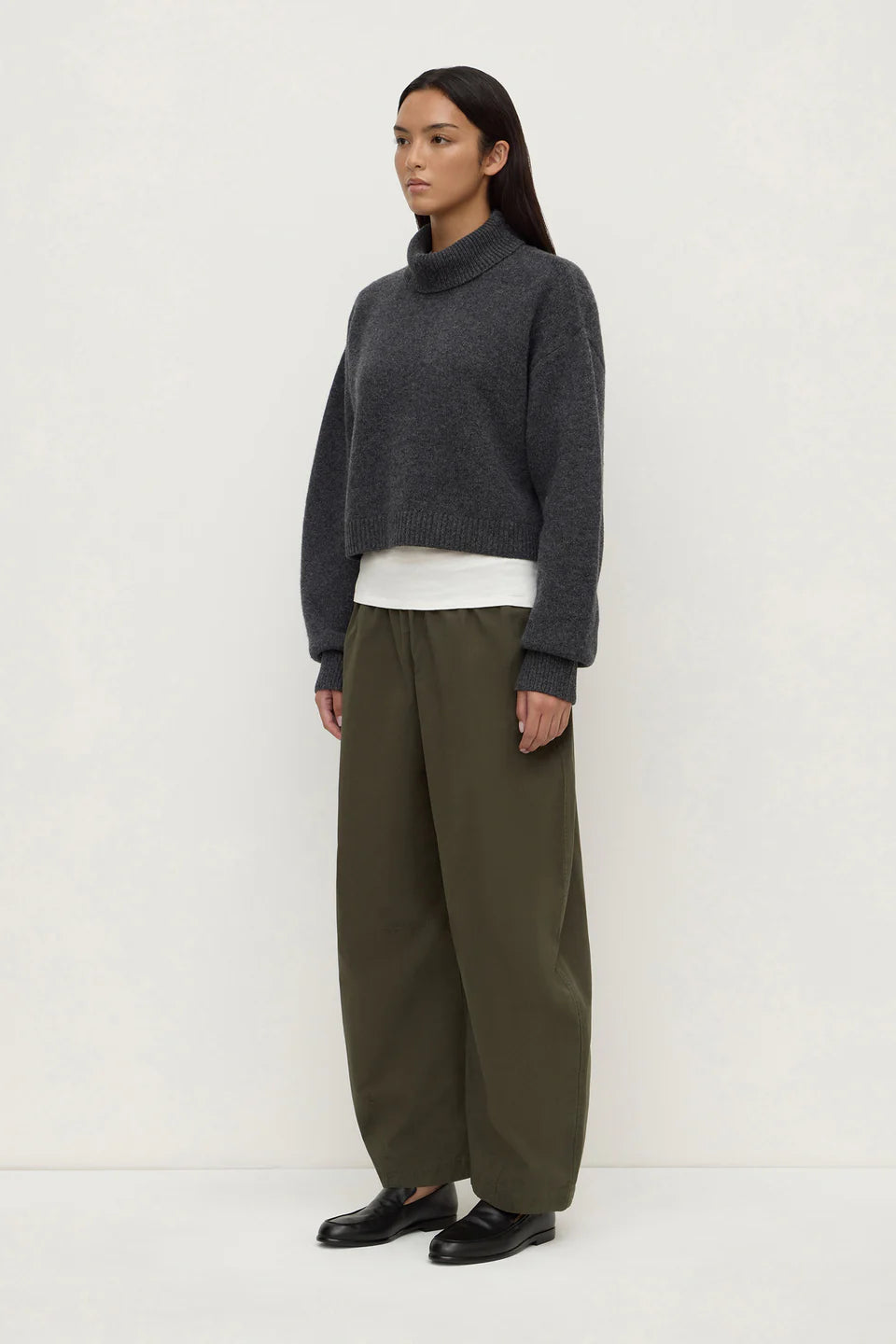 ASSEMBLY LABEL // Paris Wool Cashmere Knit CHARCOAL MARLE