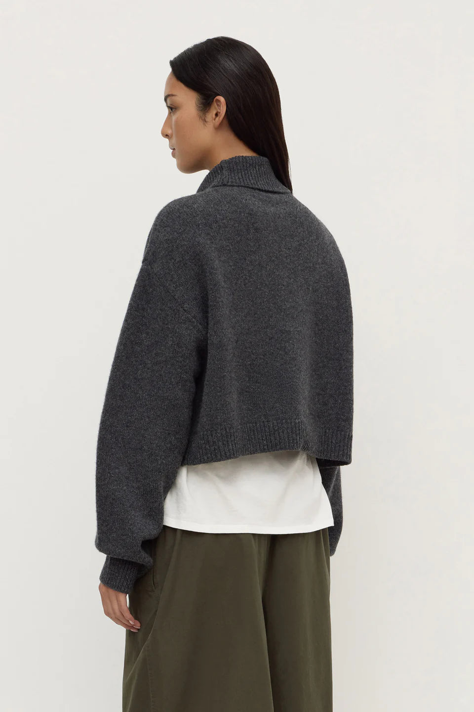 ASSEMBLY LABEL // Paris Wool Cashmere Knit CHARCOAL MARLE