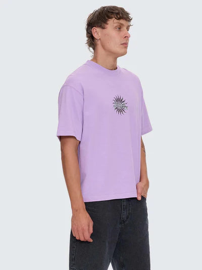 THRILLS // Peace Power Embro Box Fit OS Cropped Tee LUPINE