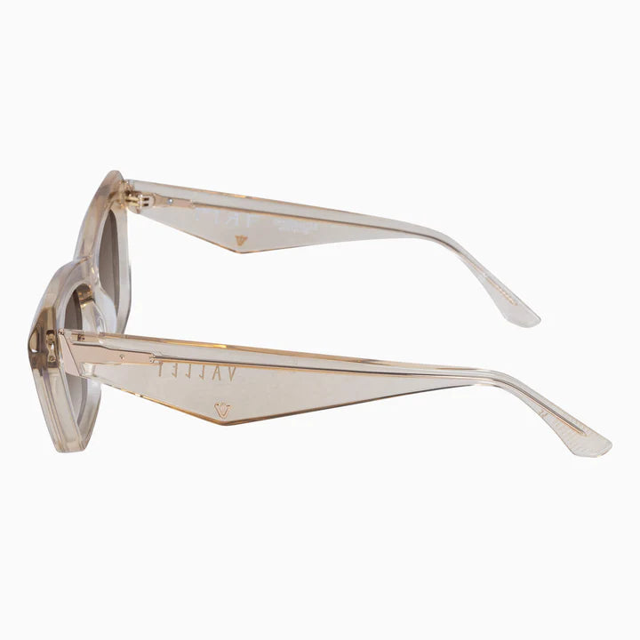 VALLEY // Piaf CHAMPAGNE w. GOLD METAL / BROWN GRADIENT LENS