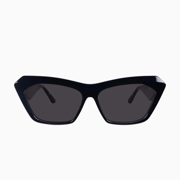VALLEY // Piaf GLOSS BLACK w. SILVER METAL / BLACK LENS