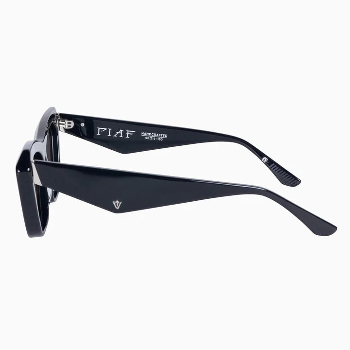 VALLEY // Piaf GLOSS BLACK w. SILVER METAL / BLACK LENS