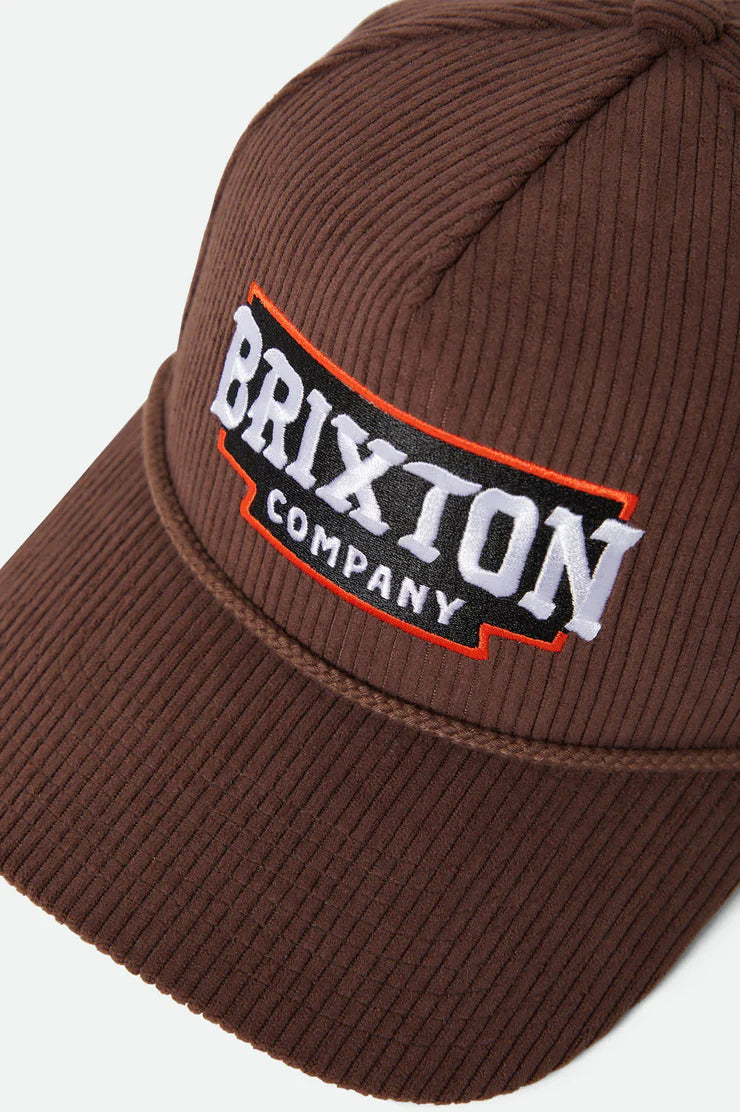 BRIXTON // Pierson C NP Snapback PINECONE BROWN
