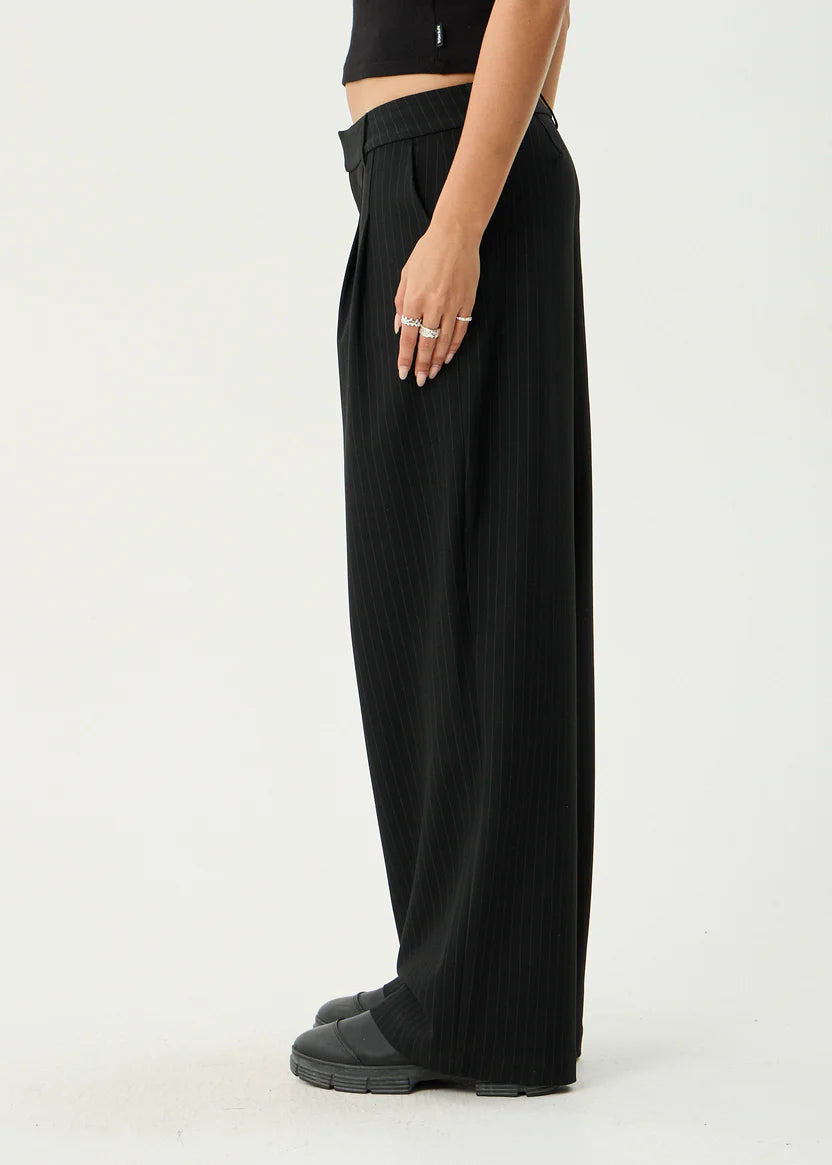 Pinstripe Low Rise Trouser BLACK