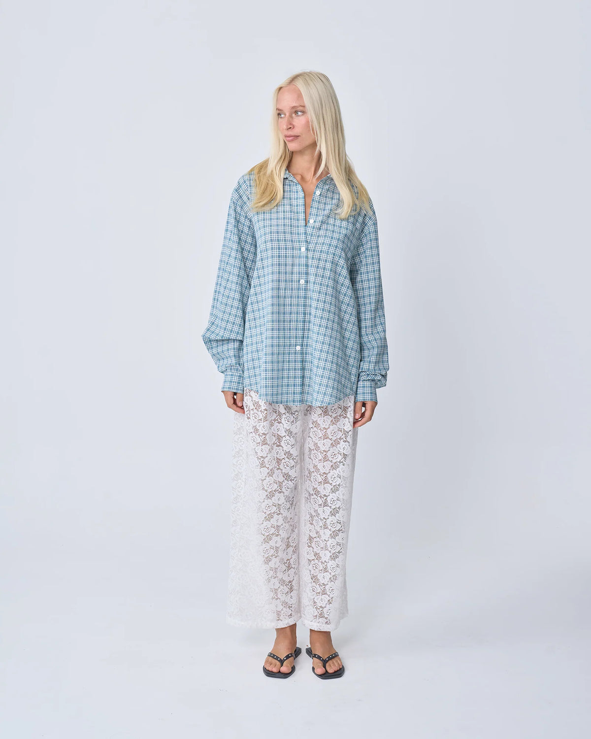 Oversized Shirt BLUE PLAID