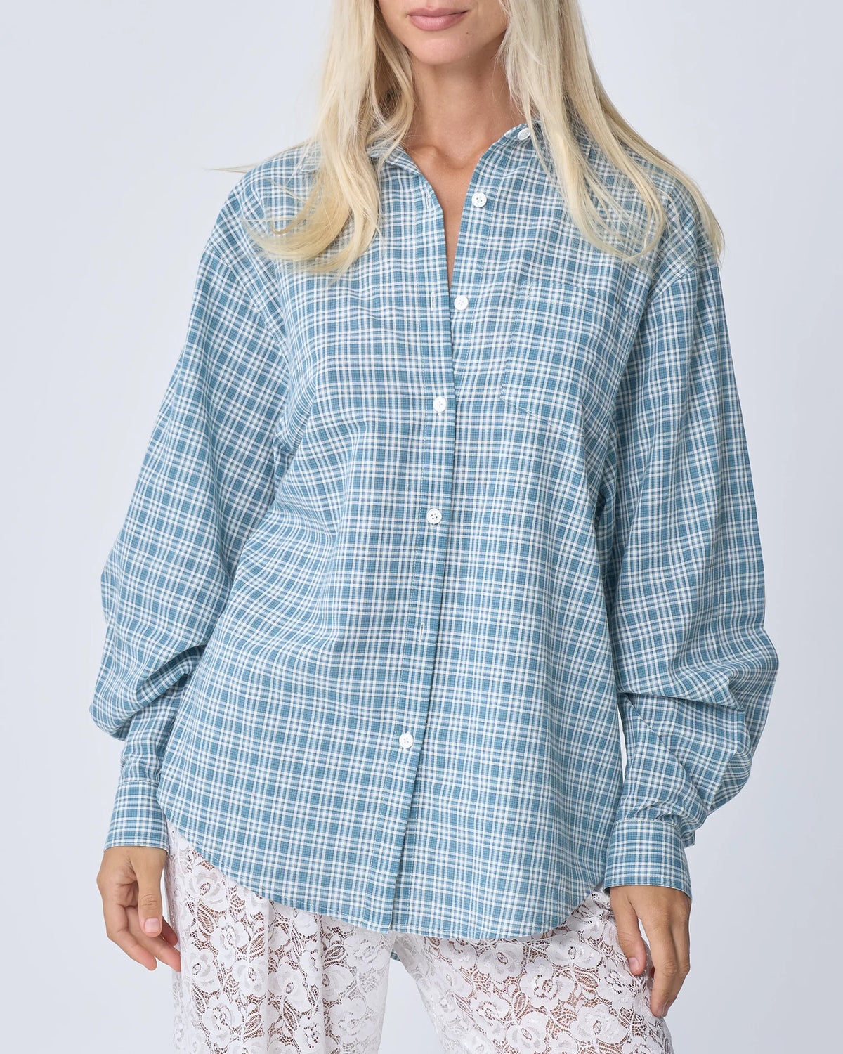 Oversized Shirt BLUE PLAID