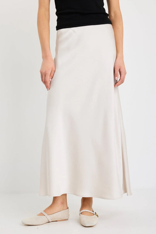 STORIES BE TOLD // Prodigy Satin Skirt PEARL