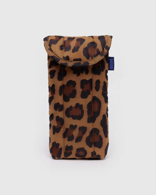 BAGGU // Puffy Glasses Sleeve LEOPARD