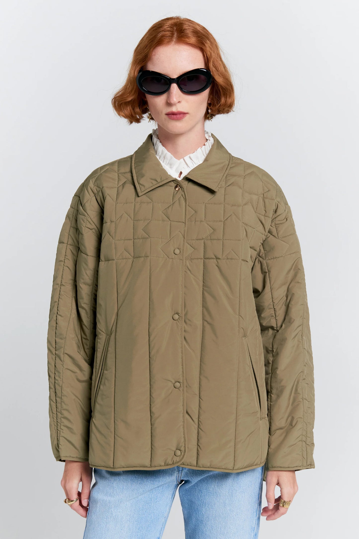 KAREN WALKER // Quilted Voyager Jacket HERB GREEN