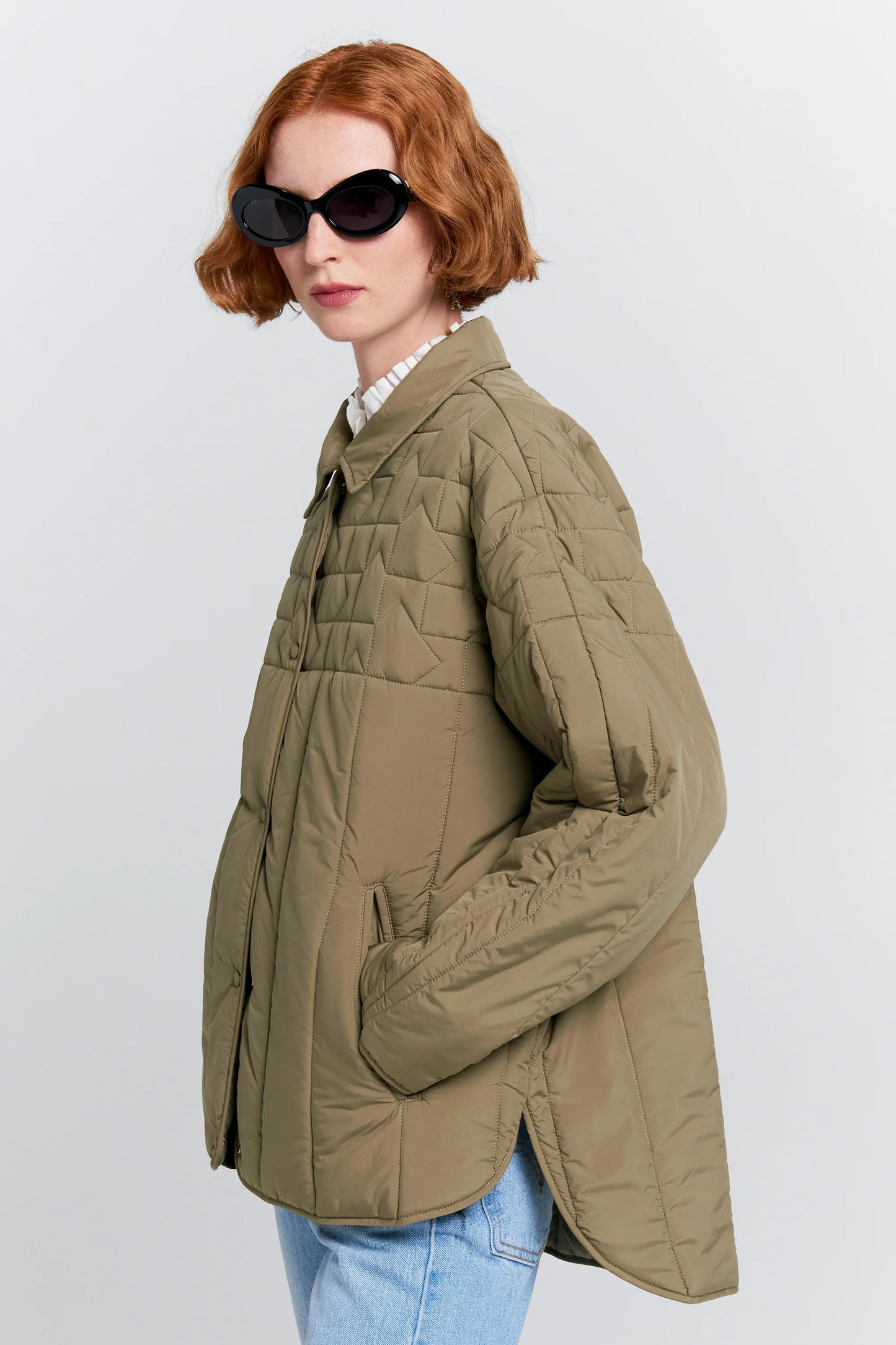 KAREN WALKER // Quilted Voyager Jacket HERB GREEN