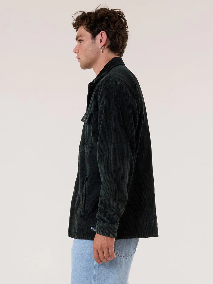 THRILLS // Reality Long Overshirt TURKISH COFFEE