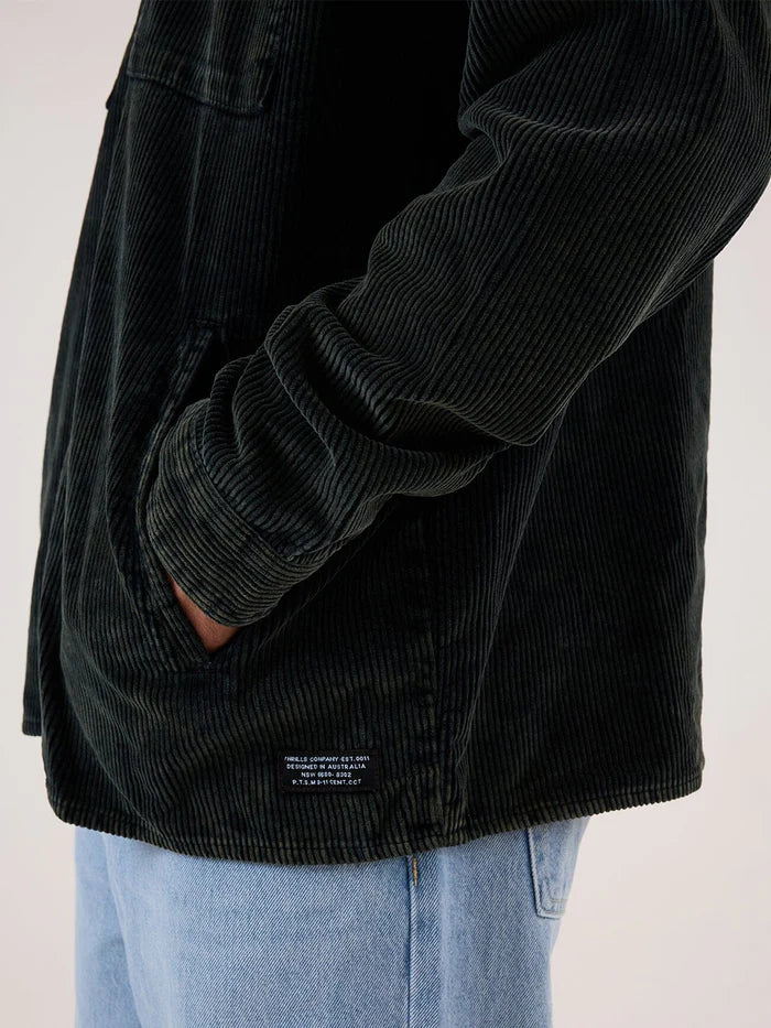 THRILLS // Reality Long Overshirt TURKISH COFFEE