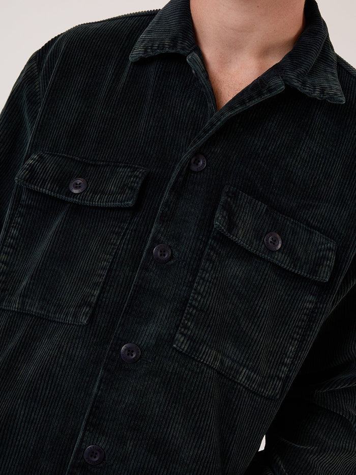 THRILLS // Reality Long Overshirt TURKISH COFFEE