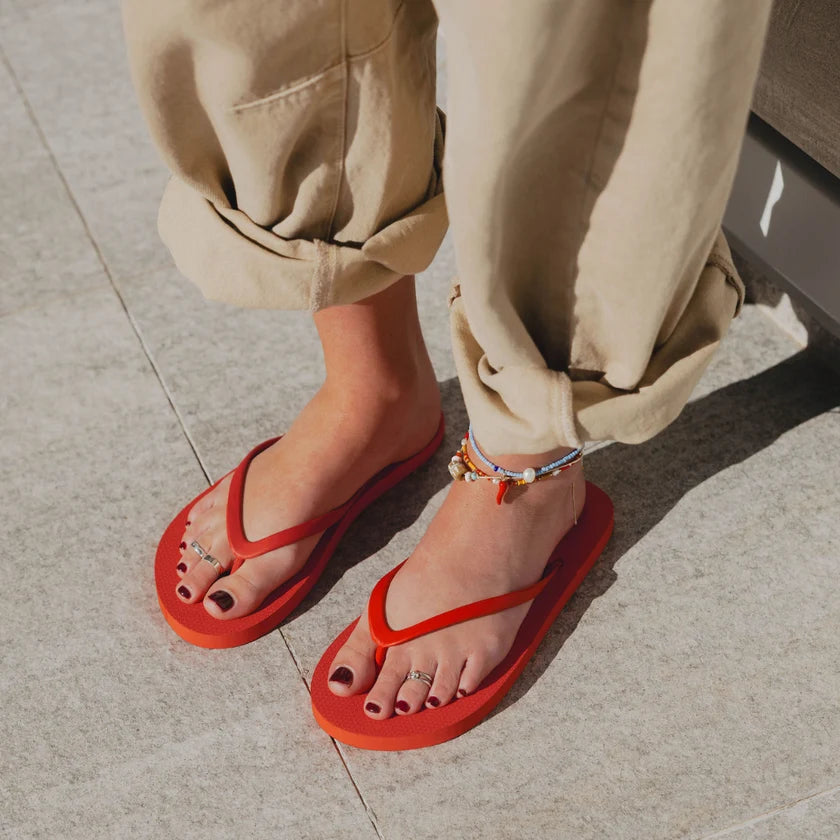 Boyfriend Wide Flip Flop RED
