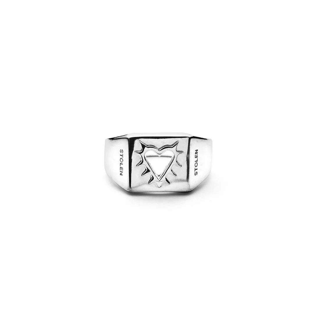 SGC // Raised Spiked Heart Signet Ring