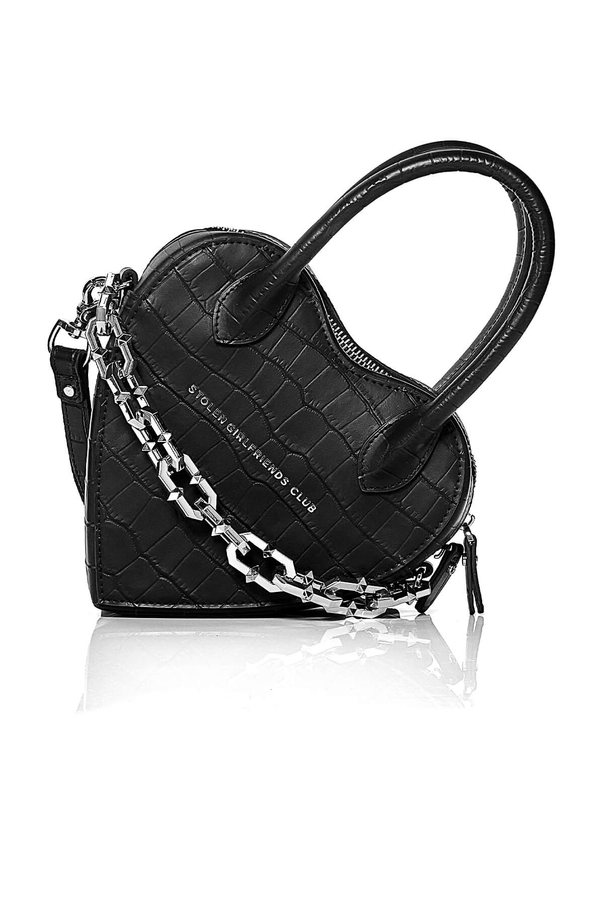 STOLEN GIRLFRIENDS CLUB // Rebellious Heart Bag BLACK