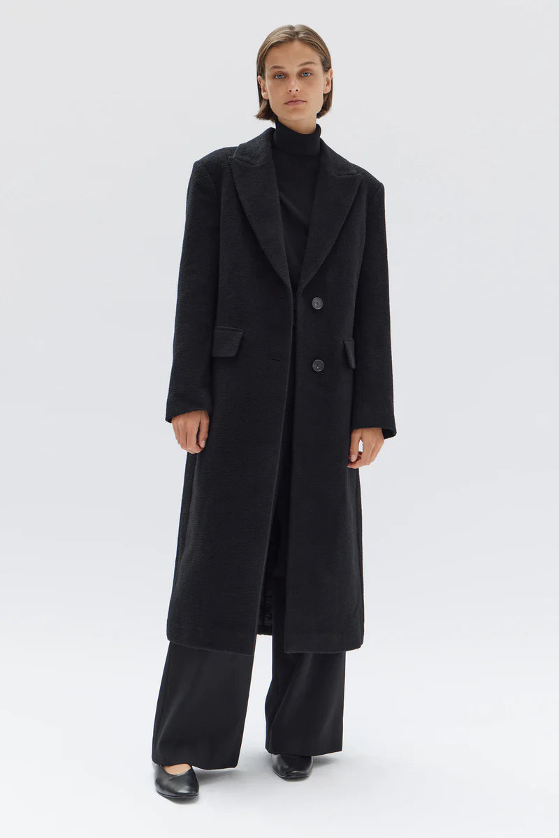 ASSEMBLY LABEL // Ricki Wool Blend Coat BLACK