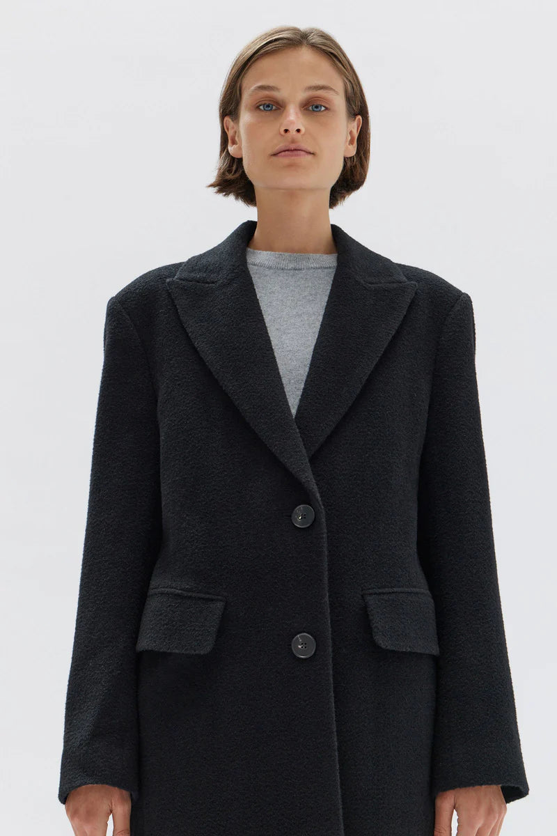 ASSEMBLY LABEL // Ricki Wool Blend Coat BLACK