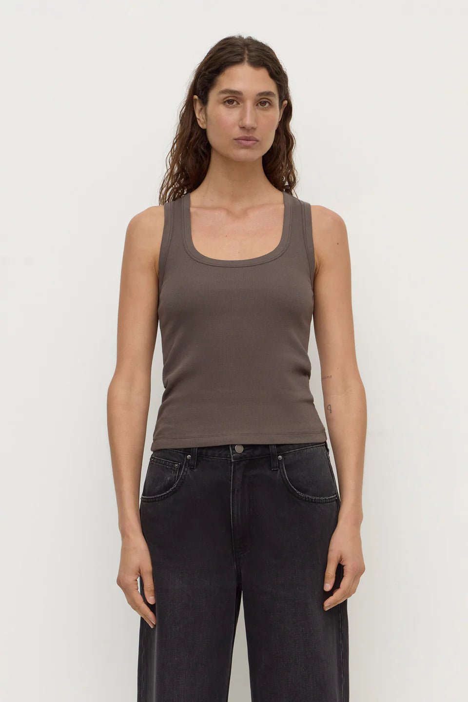 ASSEMBLY LABEL // Robyn Scoop Neck Tank BARK