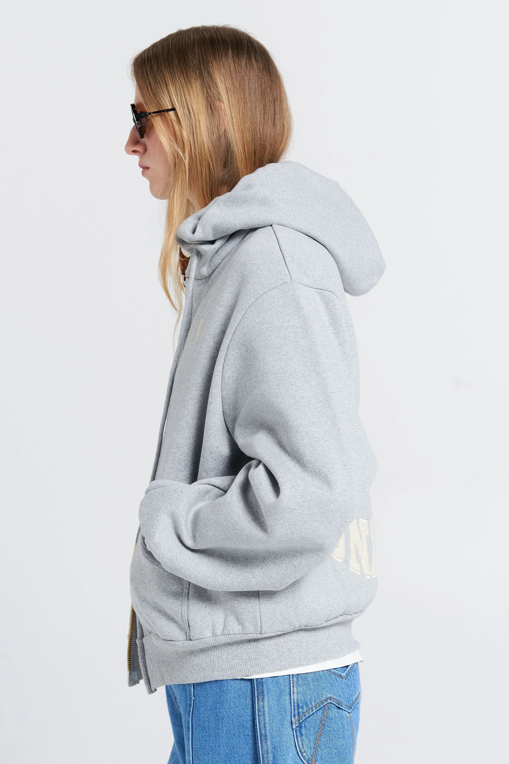 Rocking Horse OS Hoodie GREY MARLE/ECRU