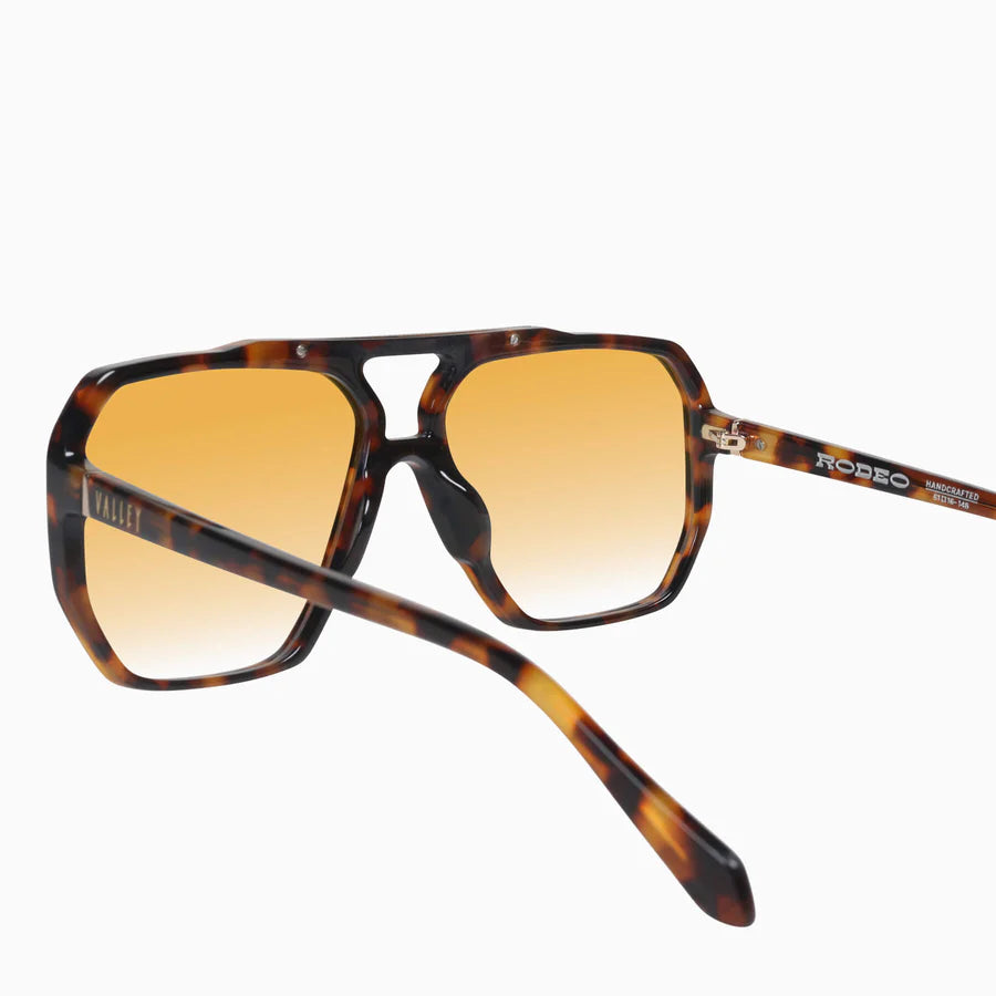 VALLEY // Rodeo DARK TORT W. GOLD METAL/ORANGE GRADIENT LENS