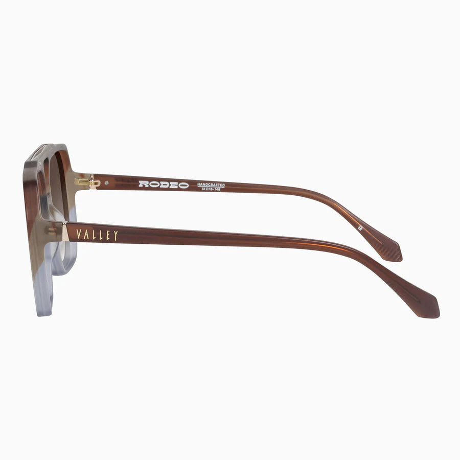 VALLEY // Rodeo MATTE TRANSPARENT CHOC FADE TO CRYSTAL/BROWN GRADIENT LENS