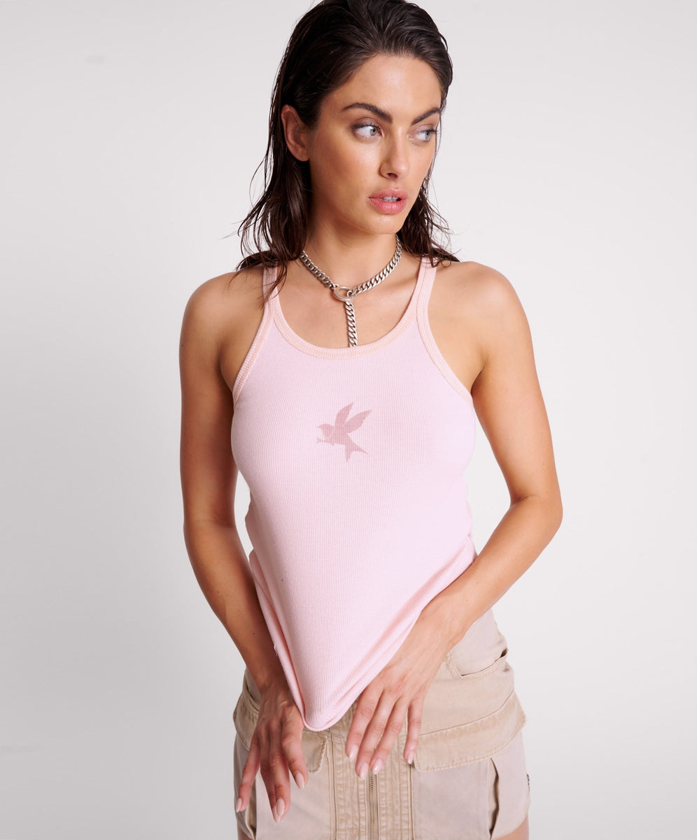 ONE TEASPOON // One Teaspoon Rib Singlet ROSE QUARTZ