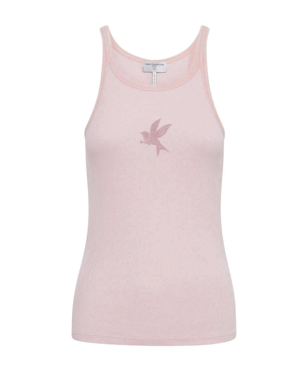 ONE TEASPOON // One Teaspoon Rib Singlet ROSE QUARTZ