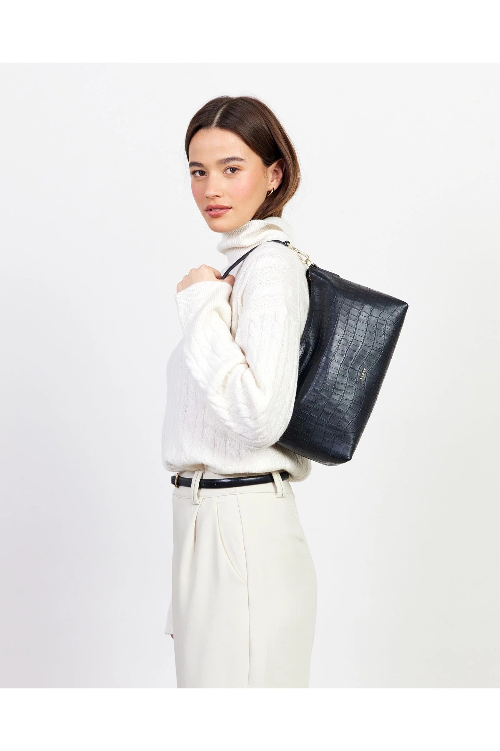 Claudia Crossbody BLACK CROC