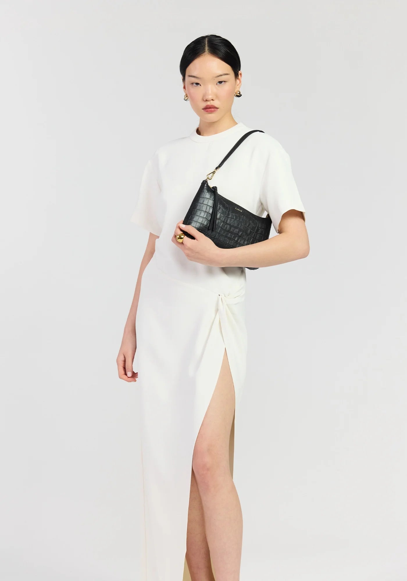 Haven Shoulder Bag BLACK CROC