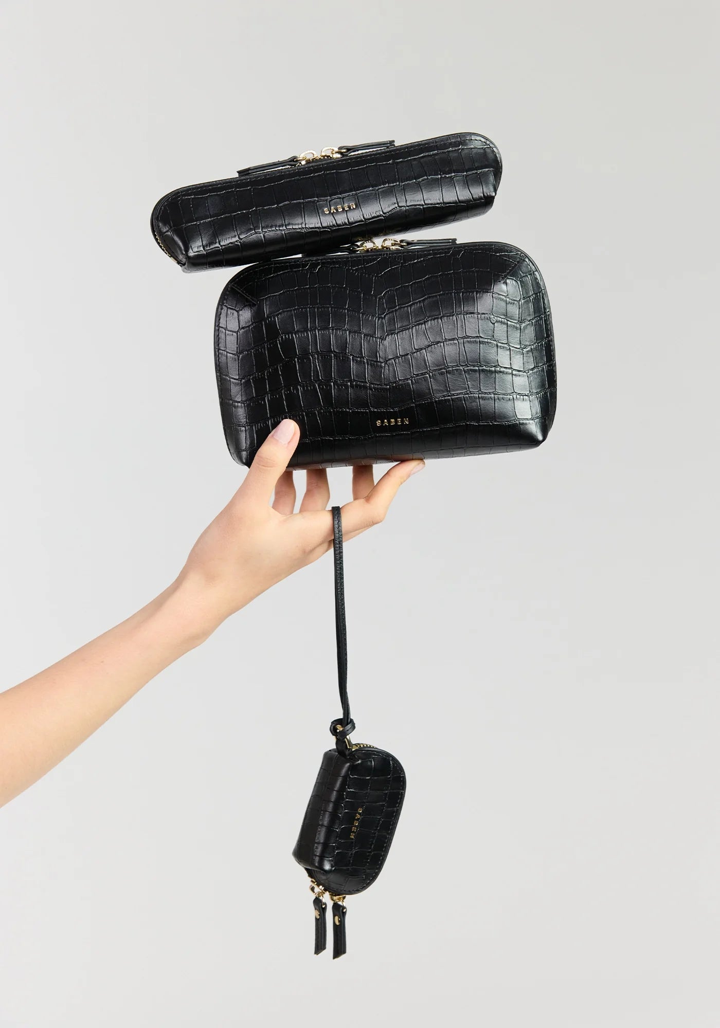 Tarin Pouch BLACK CROC