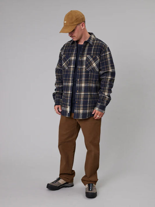 JAF // Seaport Shearling Shirt BLUE CHECK