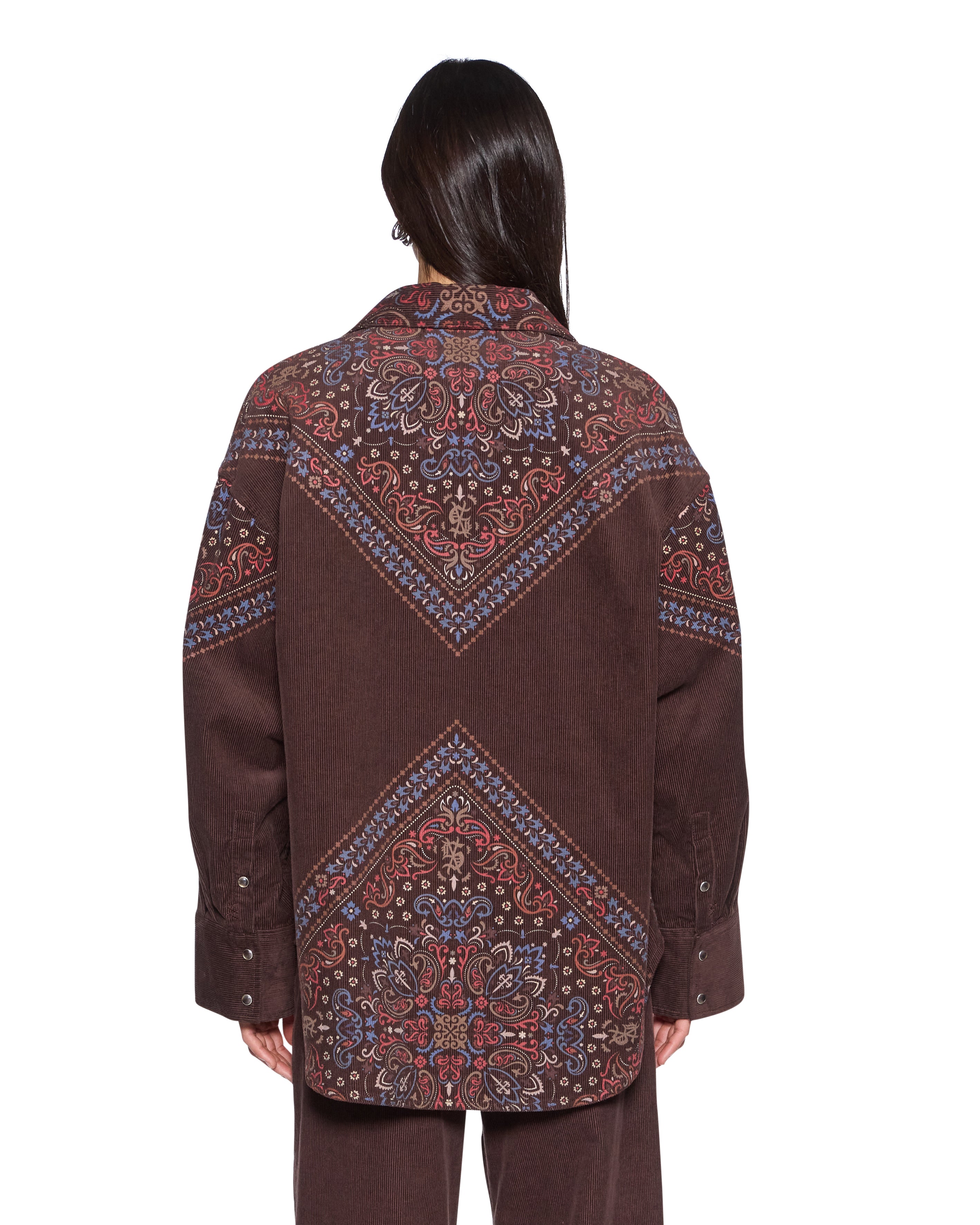 Astra Shirt Folk Bandana BROWN