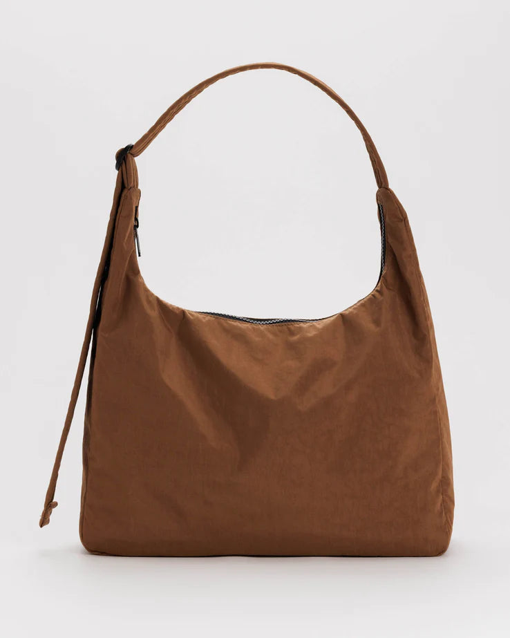 BAGGU // Nylon Shoulder Bag BROWN