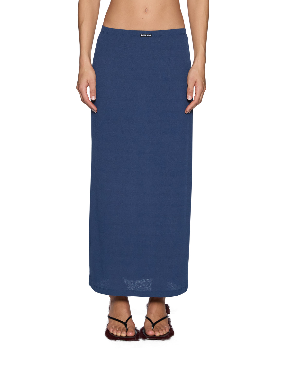 Nina Midi Skirt MESH GRANTE BLUE