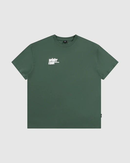 WNDRR // Slant Box Fit Tee DARK GREEN