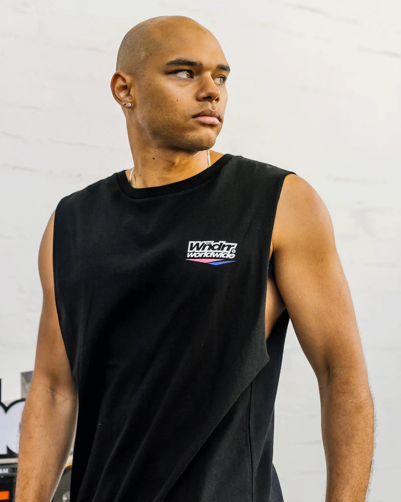 WNDRR // Splice Muscle Top BLACK
