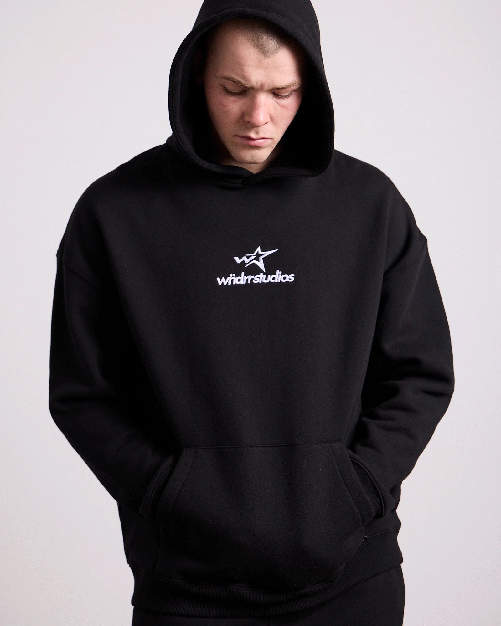 WNDRR // STXRHHAUS Hood Sweat BLACK
